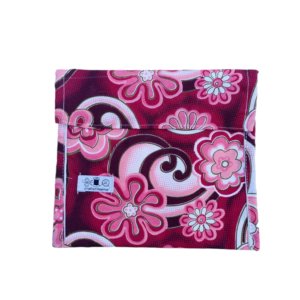 snack bag large with red flowers design